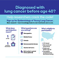 Diagnosed with lung cancer before age 40?